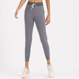 VUORI Women's Lux Rib Performance Jogger, White & Gray Rib, Size S